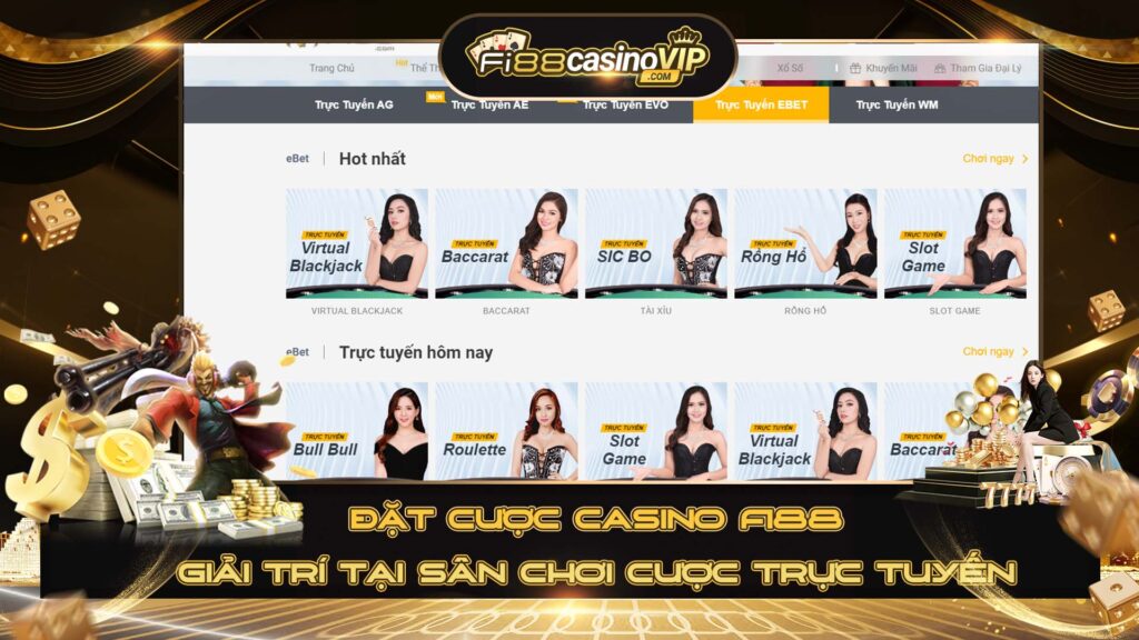Đặt cược casino Fi88 Giải trí tại sân chơi cược trực tuyến