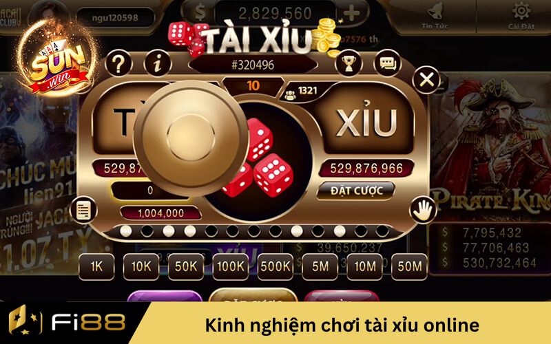 Kinh nghiệm chơi tài xỉu online